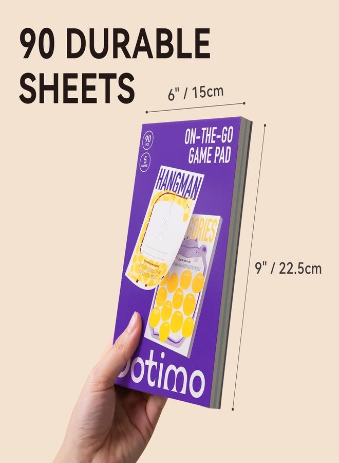Dotimo kids Dotimo Travel Games for Kids Ages 3+, 90-Page Activity Book with Hangman & 5 Classic Games, Screen-Free Road Trip Essentials, 6"x9" Tear-Out Sheets - Image 3
